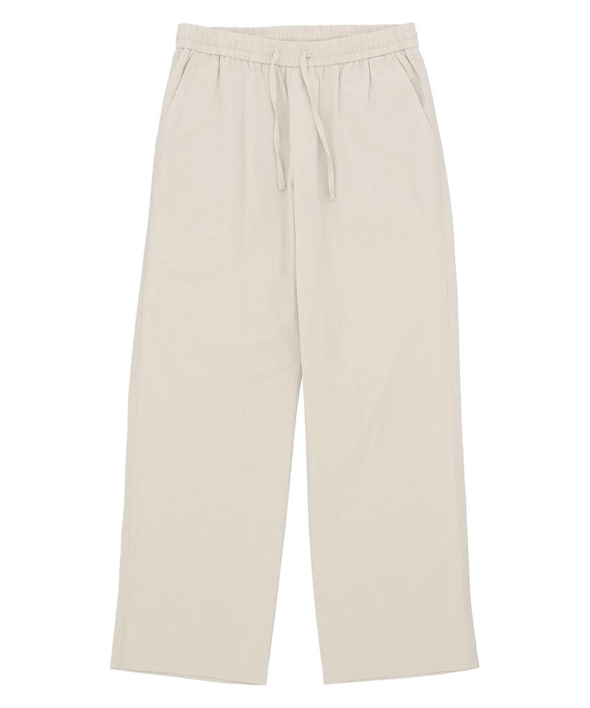 W STANDARD Linen-Like Wide Pants [3 Colors]