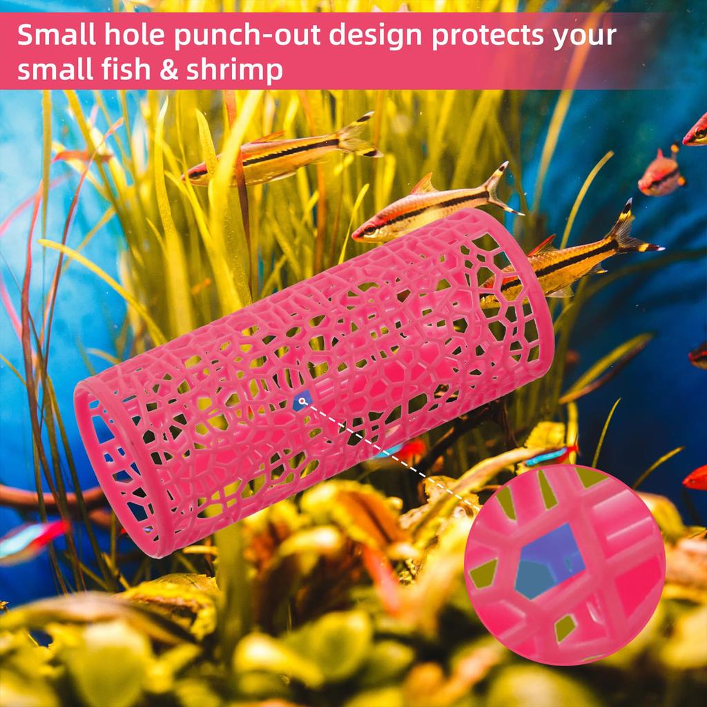 Aquarium Fish Tunnel Toys Hollow Out Silicone Fish Cave Decor for  Guppies & Bottom Feeders