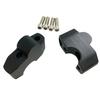 Set of 2 Black Aluminum Handlebar Risers for Honda Rebel and 1100 35mm 16mm Includes Upper Holder and Setback Customizable for Rebel 250, 500,