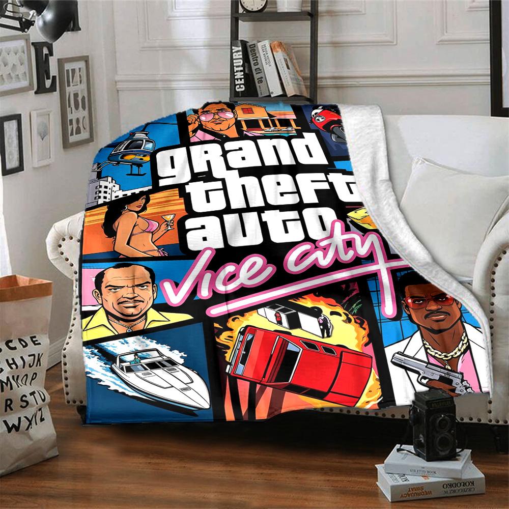 Gta Blanket Ultra-Soft Great for Couch Office Bed for All Seasons Warmthful Decor Gifts For Family Or Friends