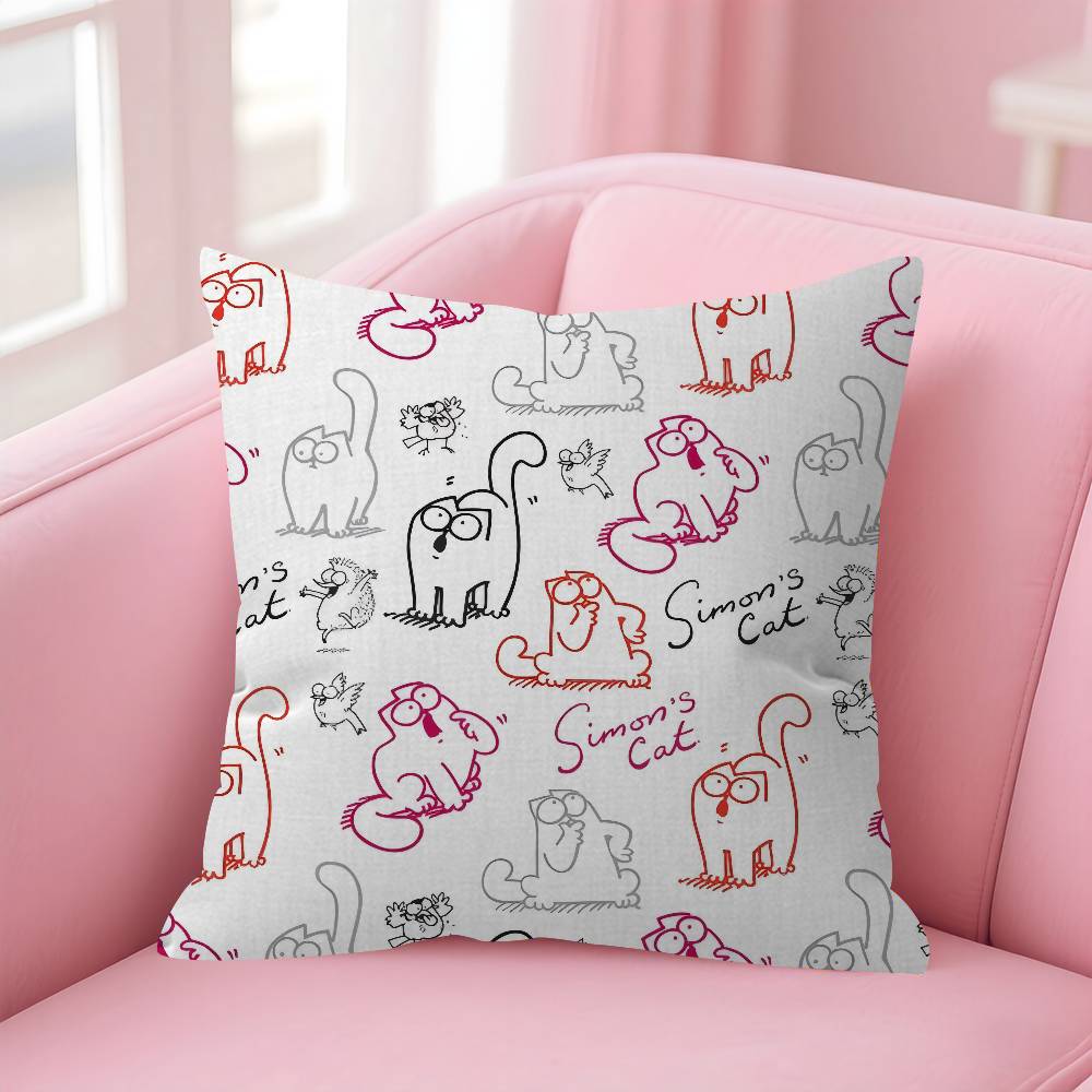Kawaii SSimons Cat anime  pillow cover sofa cushion cover home room decoration children gift