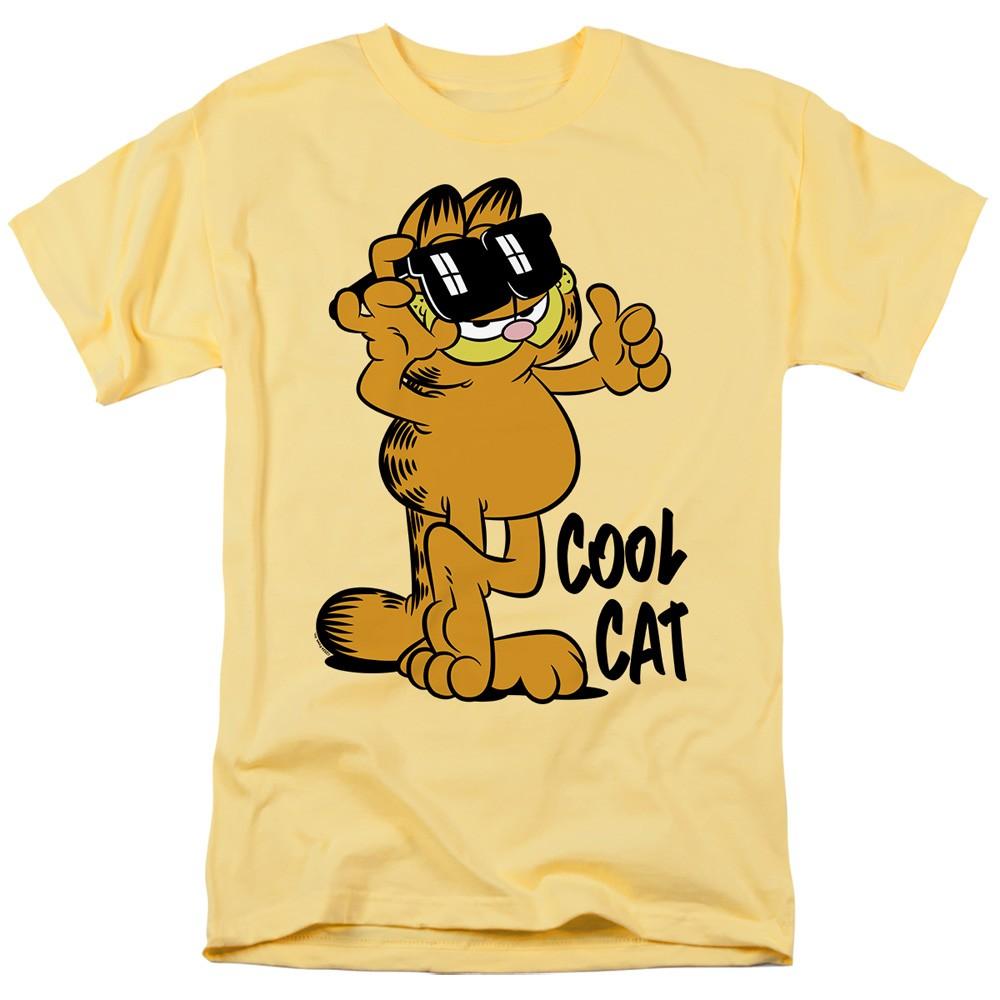 Garfield - Cool Cat - Adult Unisex Short Sleeve T-Shirt - Blue M
