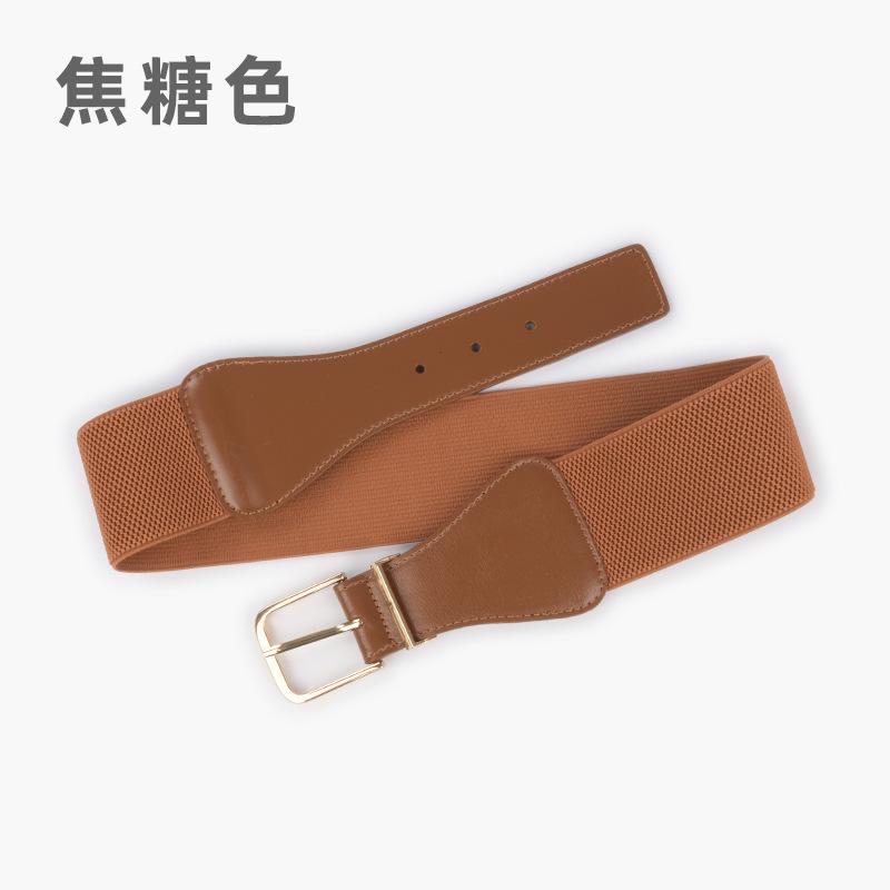 Elastic Belt Women'S Personalized Dress Suit Decorative Temperament Waist Seal Elastic Belt Leather Belt