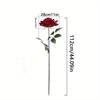 44 Inch Artificial Red Rose Flower, Single Red Rose with Stemfor Valentine's Day Mother's Day Wedding Party Home Decor Centerpieces Anniversary Decor