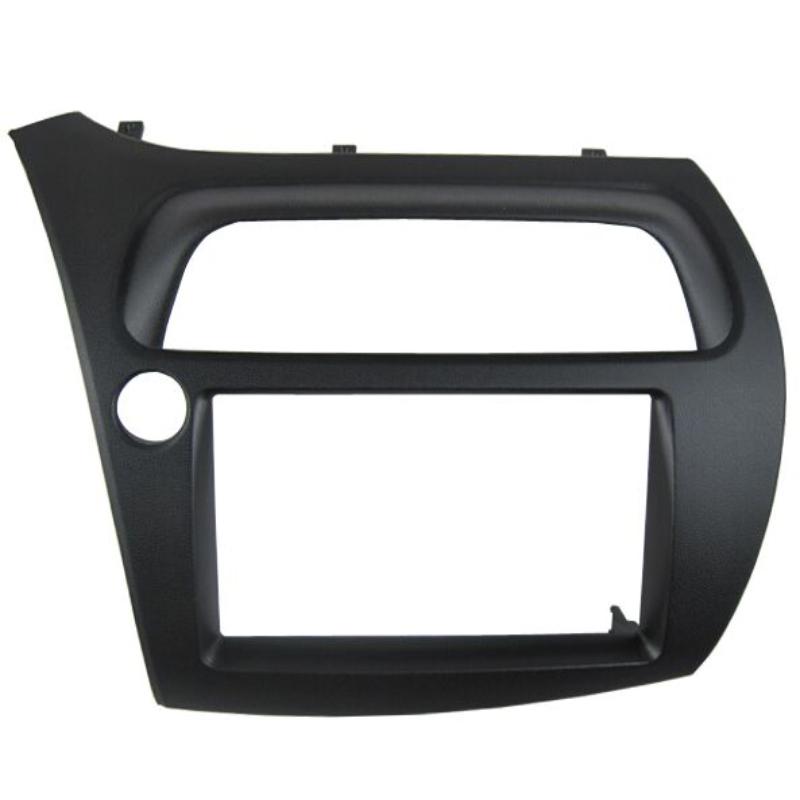 For Honda Civic Double Din Fascia Radio Dvd Stereo Cd Panel Dash Mounting Installation Trim Kit Face Frame Bezel with Wire Harne