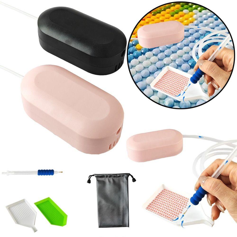 DIY Bastel Vakuum Diamant Malstift Kits Perlenplatten USB Saugpunkt Bohrer Werkzeug mit Aufbewahrungstasche Langlebig und Stabil