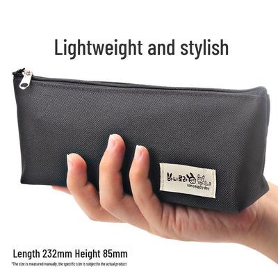 Large Capacity Dirt-Resistant Canvas Pencil Case for Boys - Simple, Lightweight, and Fashionable
