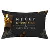New Black Gold Series Christmas Peach Skin Print Waist Pillow Cover Home Accessories Cushion Cover Sofa Cushion Cover