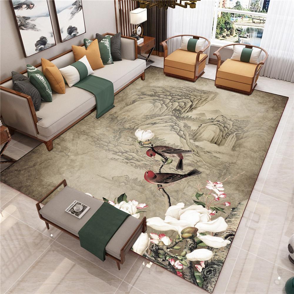 New Chinese Style Living Room Carpet Chinese Style Sofa Coffee Table Mat Bedside Classical Style Carpet