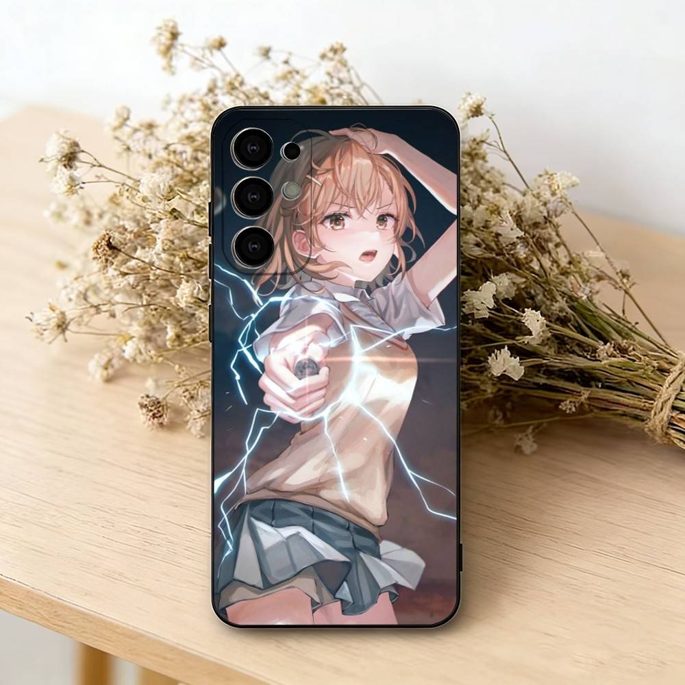 

Misaka Mikoto Railgun Electric Phone Case Black Silicone Soft For Samsung S25,S24,S21,S22,S23,S30,Ultra,S20,Plus,Fe,Lite Samsung S26