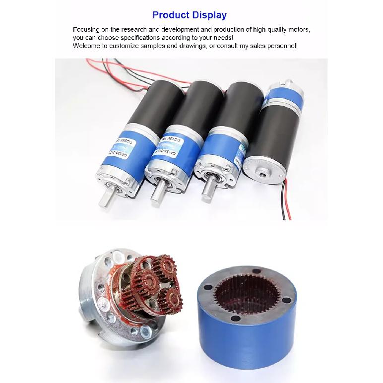 100KG 36MM 36ZY 12V/24V Całkowicie Metalowy Silnik z Przekładnią Planetarną Mikro Silnik DC Silnik Rury Stalowej Wysoki Moment Obrotowy Wał w Kształcie D/H