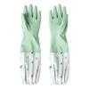 Velvet Dishwashing Gloves Long Cuff Kitchen Gloves Thickened Winter Gloves  Gardening