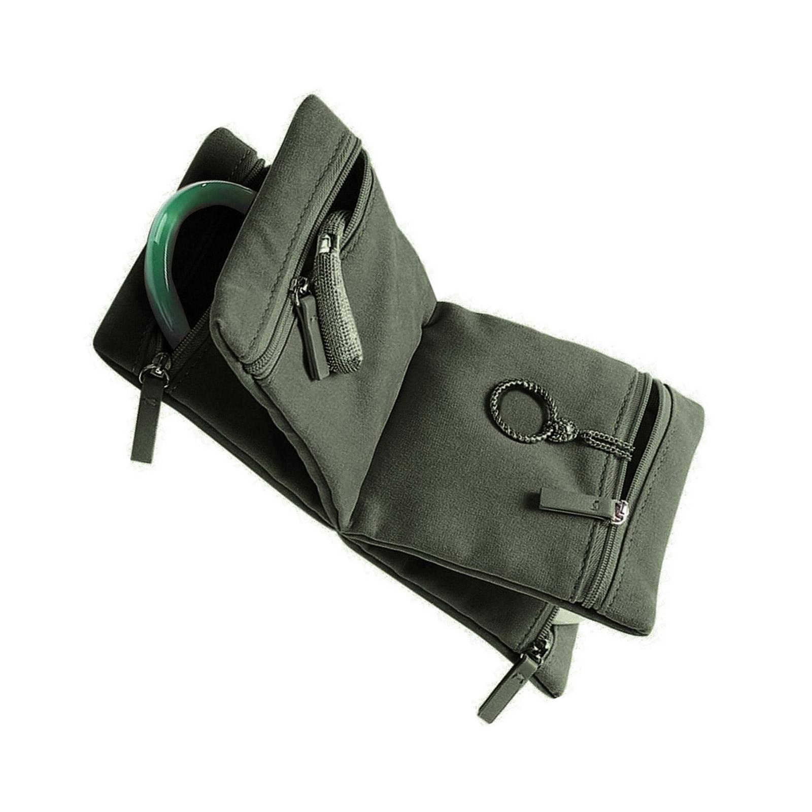 

Портативная сумка для хранения ювелирных изделий с многосекционным дизайном для ожерелий, серег и браслетов, идеально подходит для путешествий зелёный