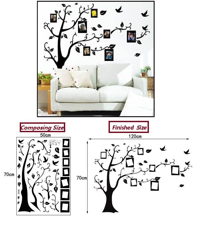 Modern Minimalist Photo Tree Wall Sticker For Living Room And Bedroom Decor