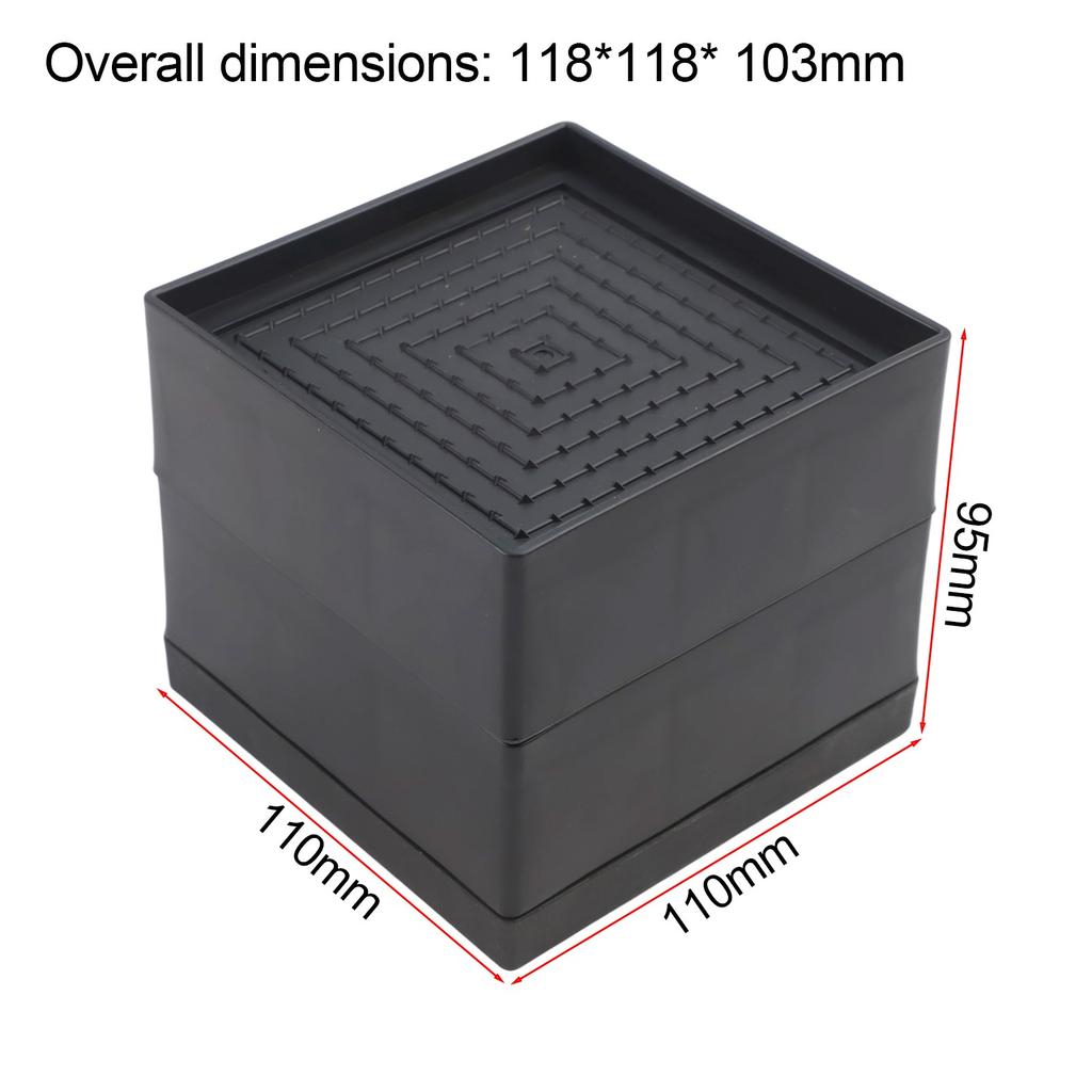 Black Color Chair Leg Pads Stackable Risers Flexible Stacking