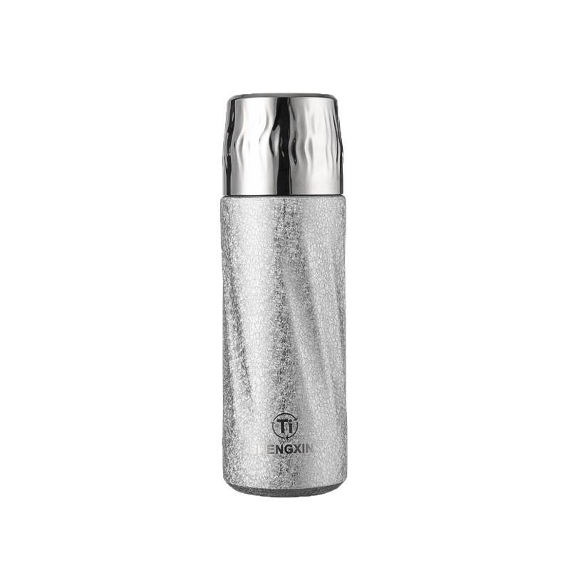 Titanium-Plated Dual-Layer Vacuum Insulated Cup with Dual-Use Lid and Tea Separator - Ideal Business Gift Set
