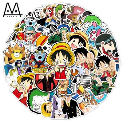 50 vandeniui atsparių vientisų anime lipdukų lagaminui, paspirtukui, automobiliui ar dviračiui