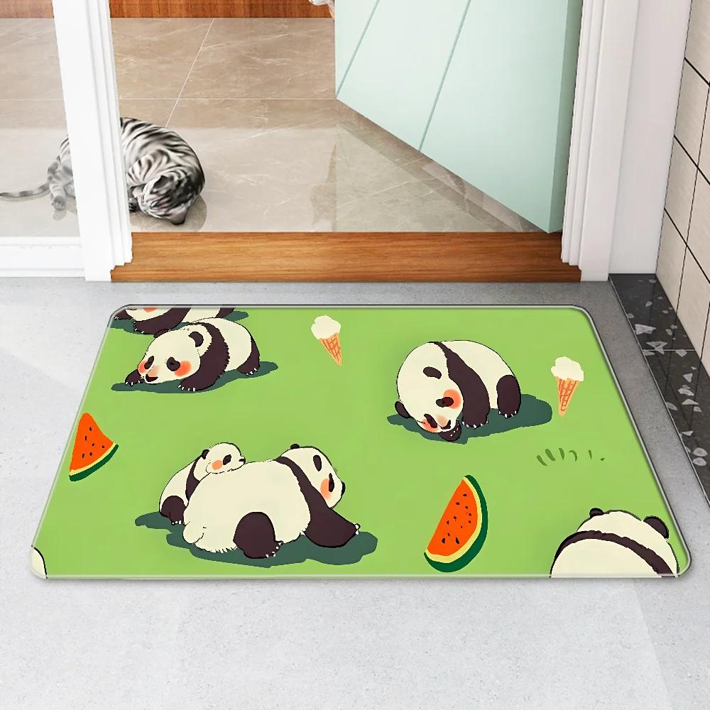 Panda Doormats Welcome Home Rugs Bedrooom Carpet Kitchen Floor Mat Entrance Door Mats Foot Bath Doormat Bathroom RoomPrayer Rug