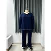 Pijama para Mujer Talla Grande Otoño/Invierno Conjunto Casual de Ropa para el Hogar Pantalones de Manga Larga Conjunto de Dos Piezas