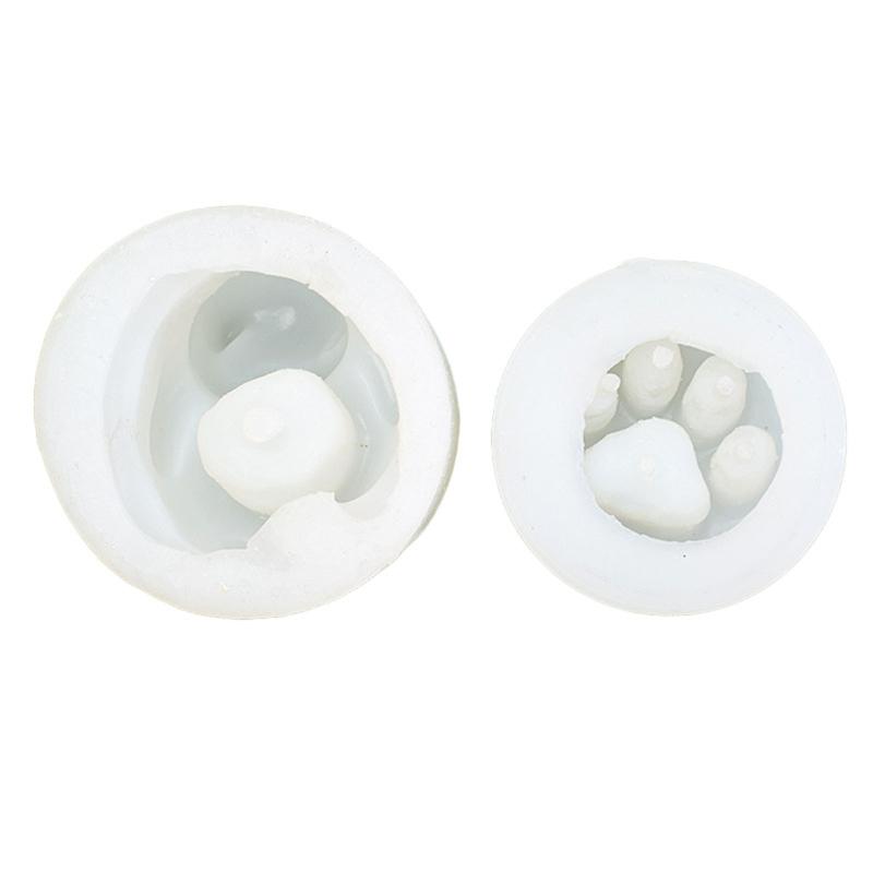Mini Cats Paw Cats Silicone Resin Molds Jewelry Containers Mold for Making Succulent Plants Flower Pot Candle Hold