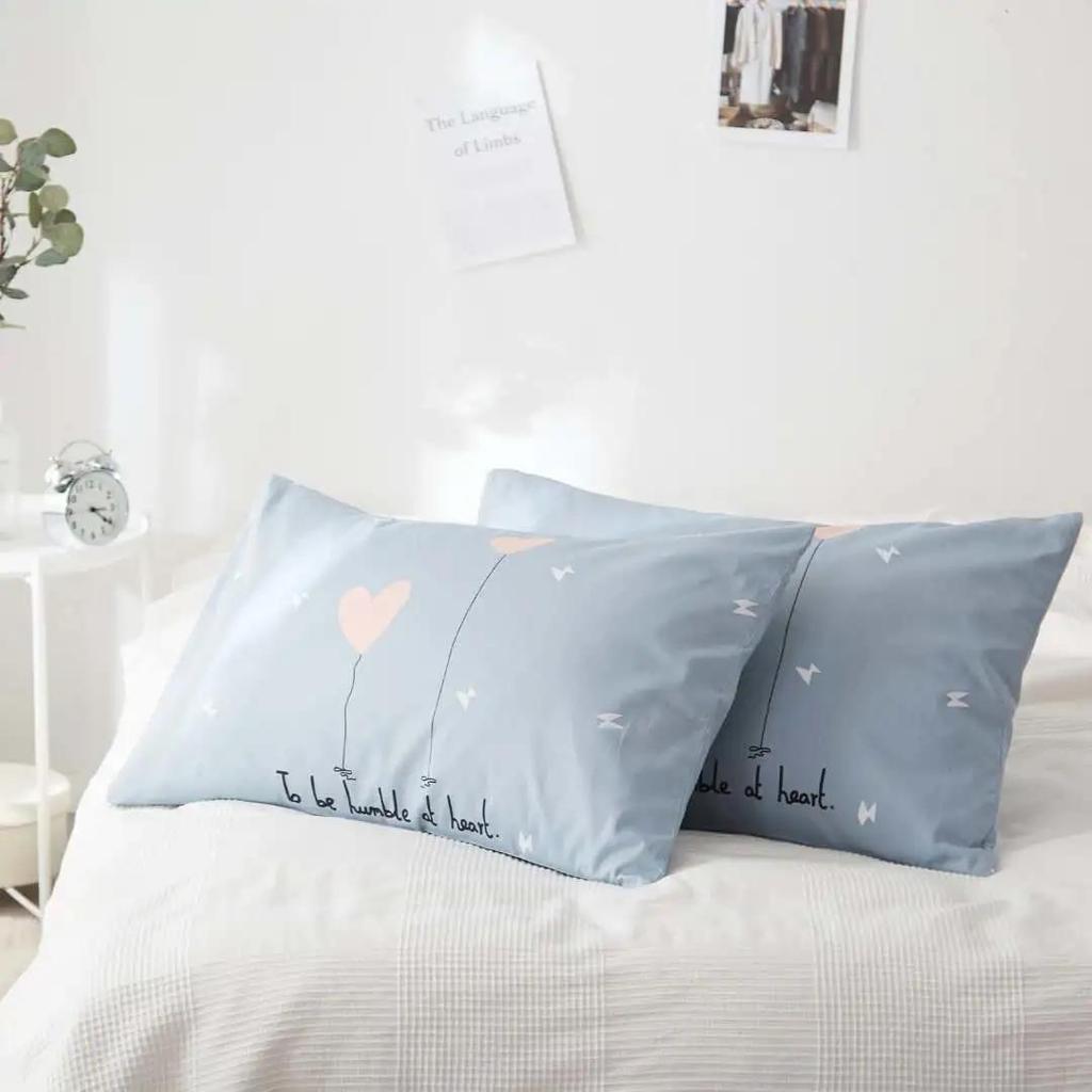 A Pair of Cotton Printed Pillowcases with Cartoon Pattern Double-sided Pillowcases