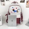 Cartoon-Rucksack mit Kontrastfarbe für Mittelschüler, leichter Schulrucksack, Damenrucksack mit großem Fassungsvermögen