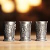 I Piece Bronze Metal Vintage Egyptian Shot Glass Creative Wine Cup Personalized Glass Drinking Bar Gift for Whiskey 40ml