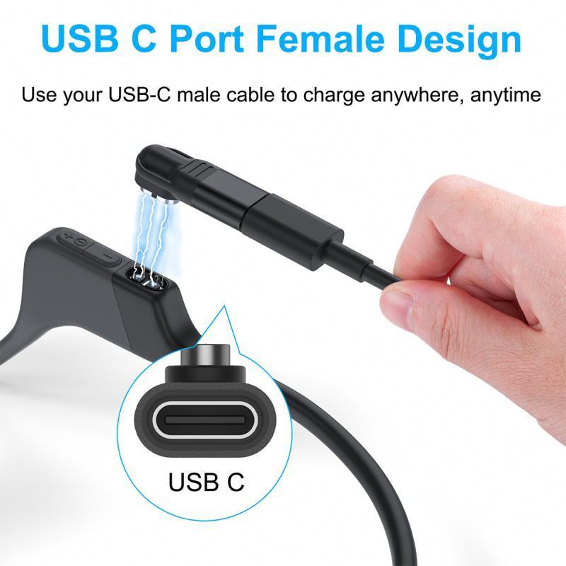 Adattatore di Ricarica Magnetica HdooLink per Cuffie a Conduzione Ossea AfterShokz AS800 Caricabatterie Auricolare Caricabatterie Mini USB Adattatore