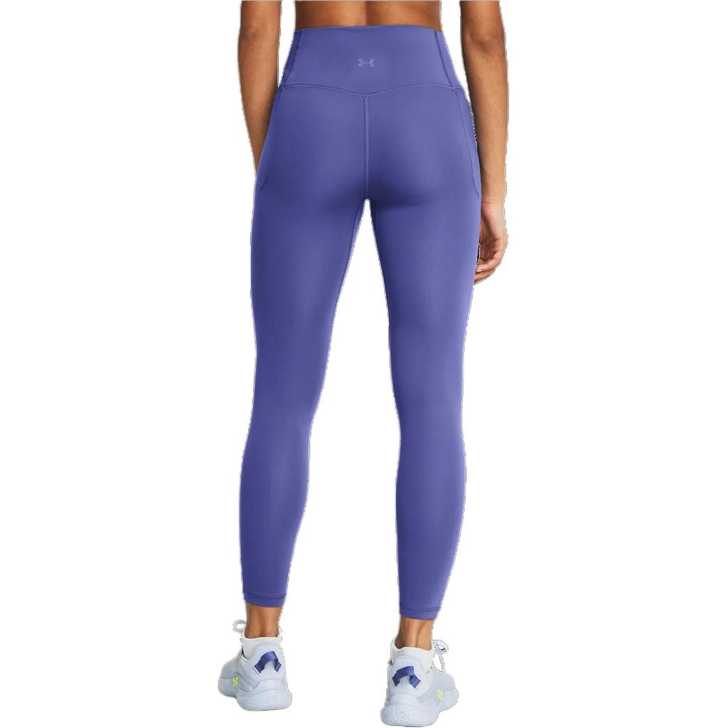 Under Armour Meridian Slim Fit Solid Color Elastic Waist Mid Rise Nine Point Sports Pants Women Pants Carbon-Blue 1382525-561