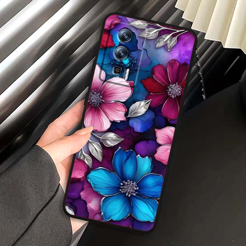 Butterfly flower pattern Phone Case For Xiaomi Redmi 12 13C 12C 13 10C 9T A2 9A 9C 7A Note 10S 8T 10 9 8 Pro 4G 5G Black