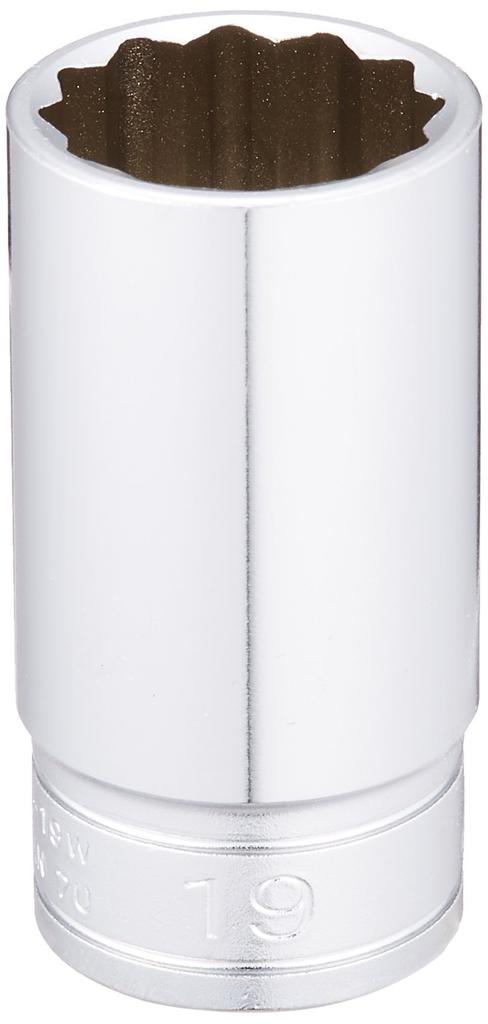 Kyoto Tool Socket 19mm B3M19W (KTC) 9.5mm (3/8") Semi-Deep (Duodecagonal)