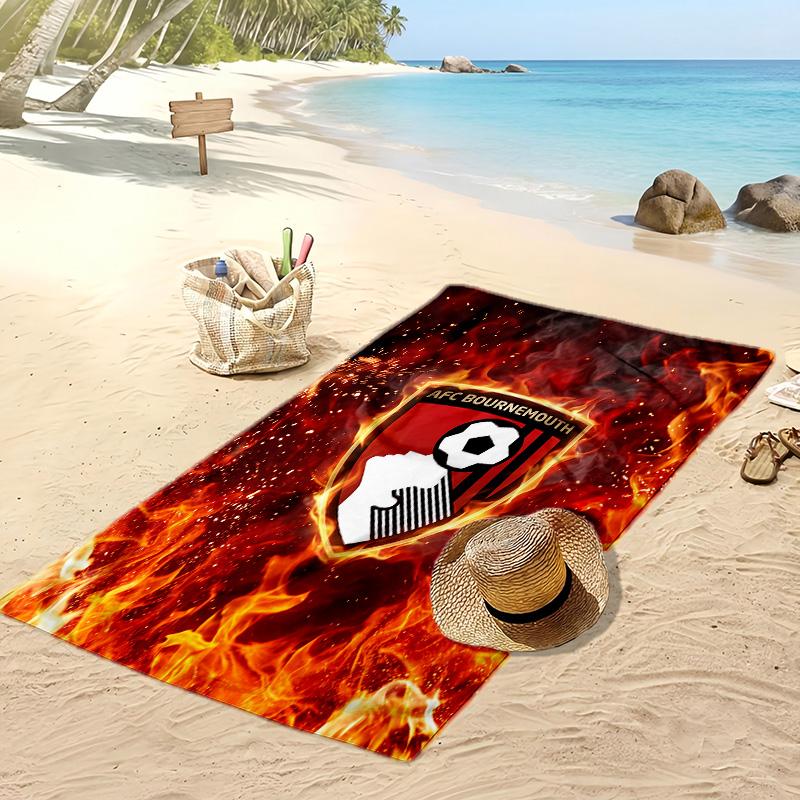 Toalla de Playa con Estampado de Fútbol del Bournemouth, Toalla Grande Suave de Secado Rápido para Playa, Camping, Natación