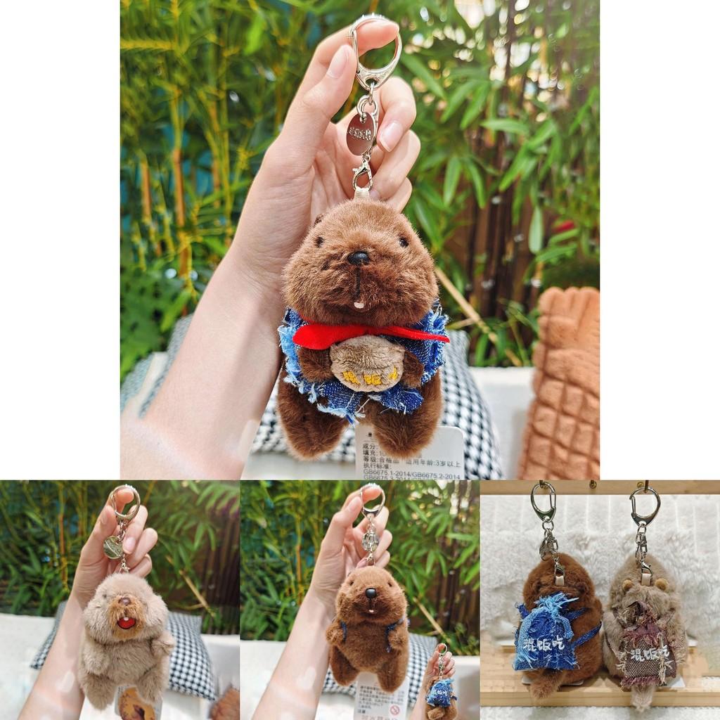 Marmots Plush Keychain With Effects For Backpack Decor