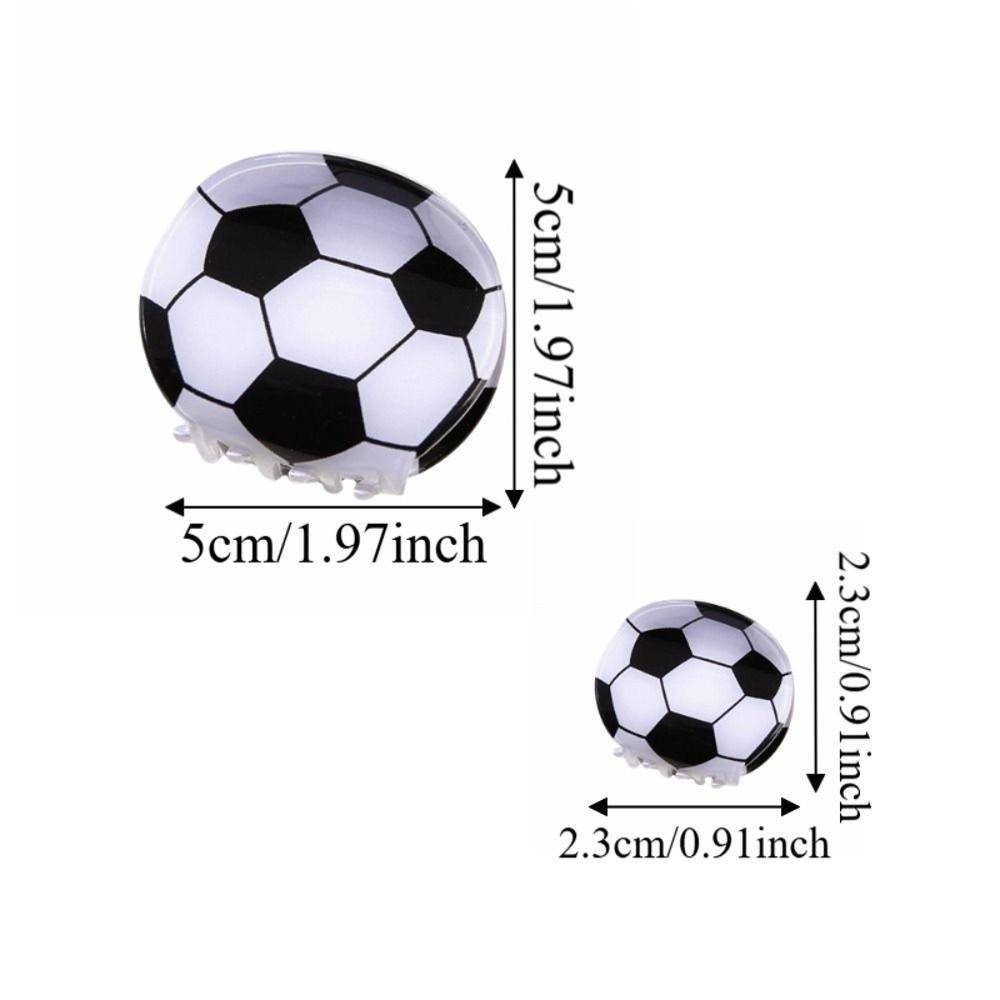 Funny Acrylic Shark Hair Clip Y2K Style Large Size Basketball Hair Claw New Style Fashion Design Football Hair Clip