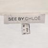 SEE BY CHLOE Logo Print Short Sleeve U Neck T-shirt 2 White Women Used