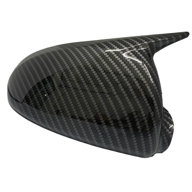 Pour Mercedes Benz Smart Fortwo W451 2008-2014 Cache de rétroviseur latéral arrière de voiture Noir Brillant / Aspect Fibre de Carbone Garniture de Boîtier de Rétroviseur