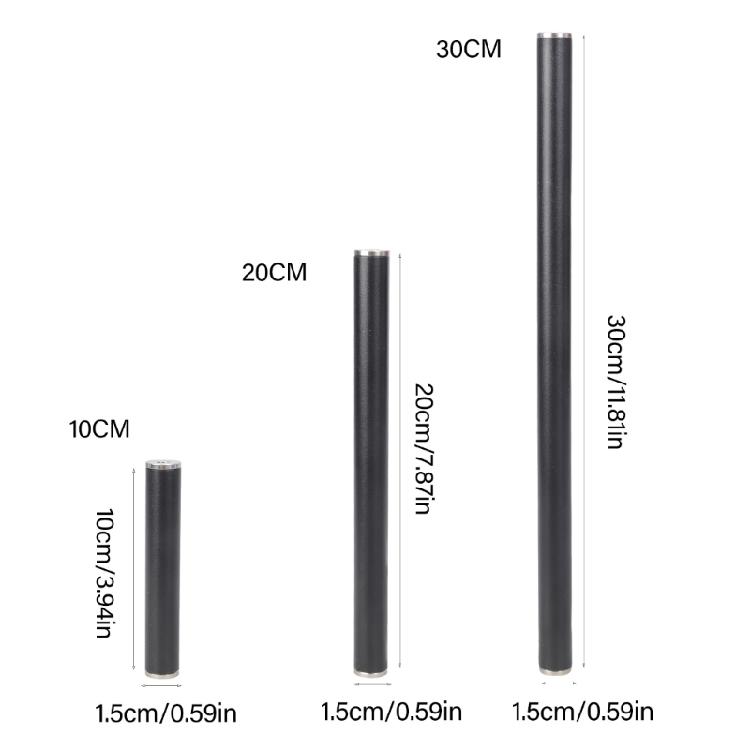 Iron Extension Rod 1/4inch Female Bottom 1/4inch Female Top Rod Tripod Extender Length for Photography Equipment