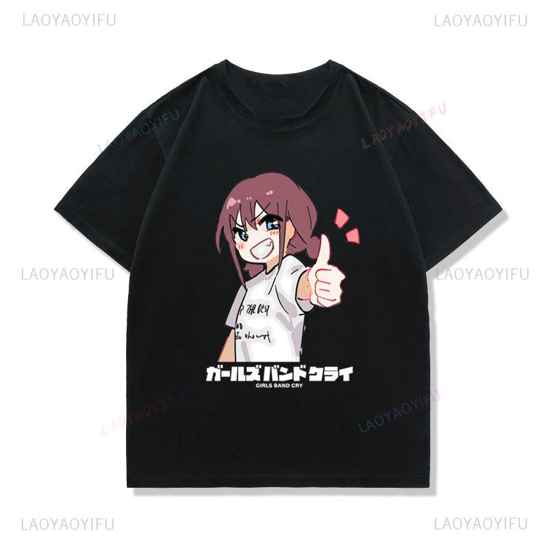 Girls Band Cry Graphic T Shirts Nina Iseri Unisex Women Gothic Clothes Harajuku Casual Tshirt Unisex Kawaii Shoujo Girl Style Tee