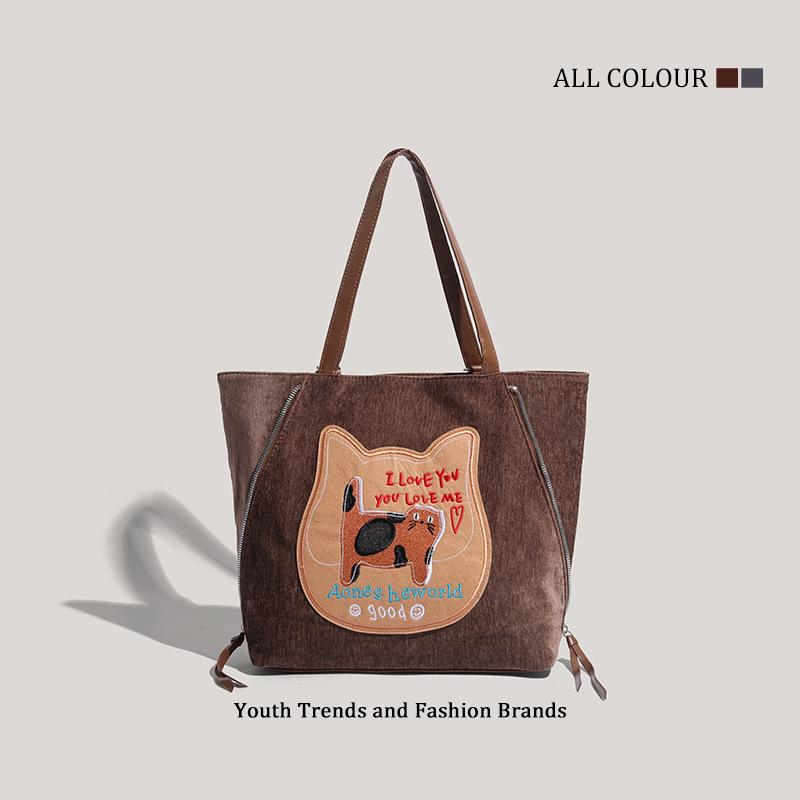 

Casual large-capacity high-end women s new autumn and winter commuting double shoulder back bag single shoulder коричневый