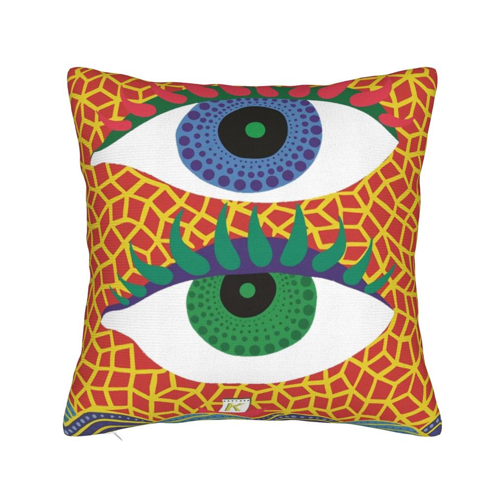 Yayoi Kusama Art Square Pillow Case Polka Aesthetic Cushion Cover Vintage Zippered Decorative Throw Pillow Case Cover for Seat