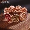 New Color Oil Geometric Rose Elastic Bracelet Fashion Premium Ladies Versatile Alloy Bracelet