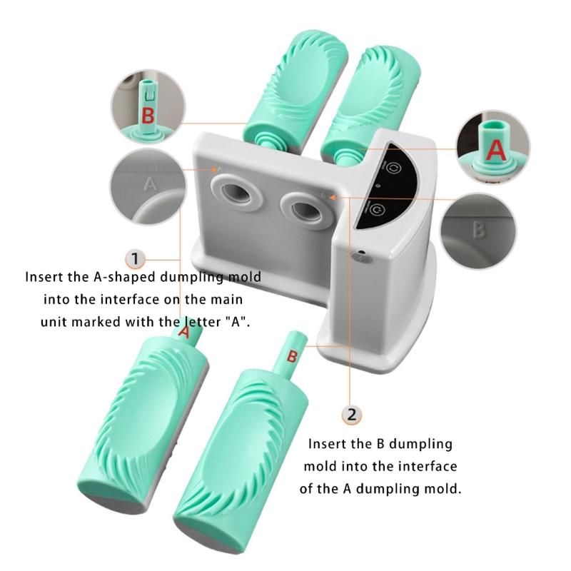 Macchina Elettrica Automatica per Ravioli a Doppia Testa Stampo Set Rapido per Ravioli Domestico Macchina Elettrica per Ravioli