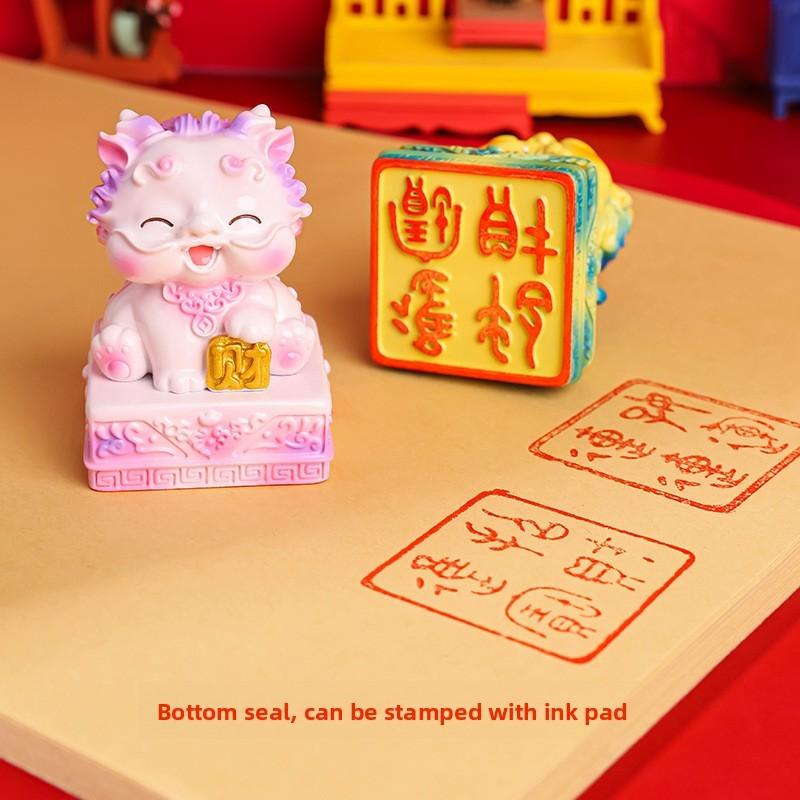Creative Pixiu Resin Figurine With Cartoon Design For Home Office Decor And Gift Giving