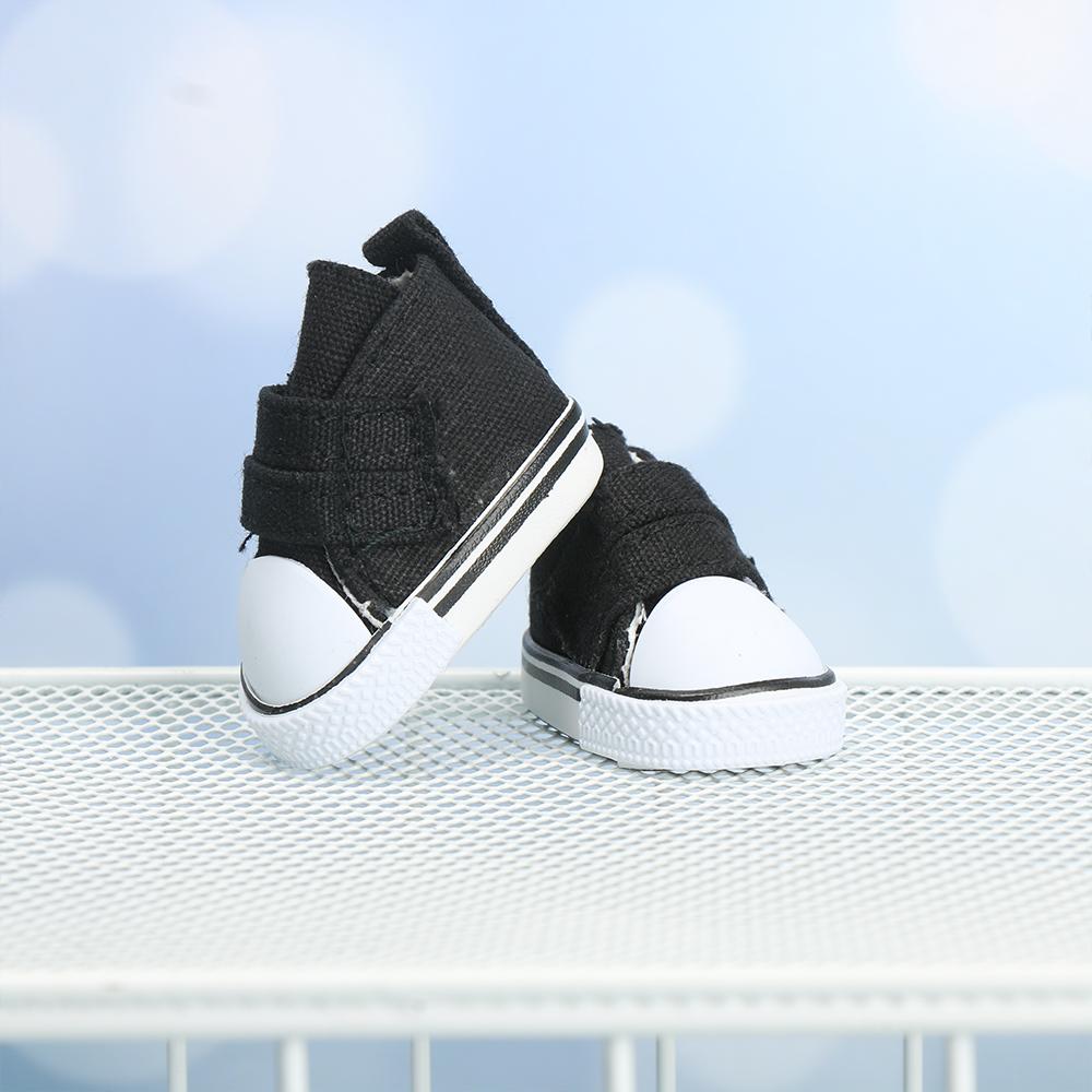 Pair 5cm Length Handmade Props Playing House Mini Sneakers Toys Accessories Denim Canvas Doll Shoes