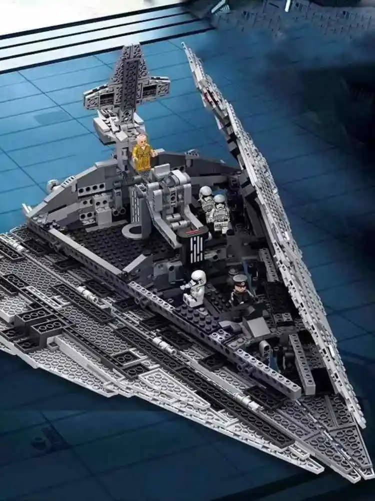 Zmart 75190 Navă Spațială de Luptă Navă Spațială Blocuri de Construcție Distrugător Model Spațial DIY Model din Plastic Kit de Asamblare Kit de Construcție Avion de Luptă Jucărie Educativă