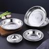 304 Stainless Steel 28cm Round Dinner Plates (10-Pack)