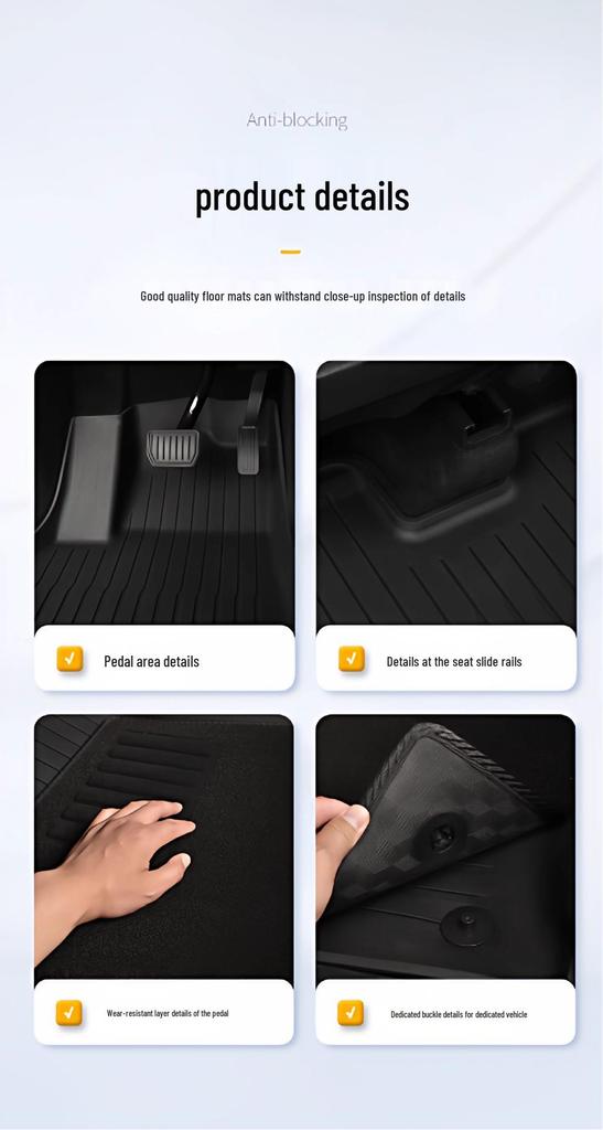 TPE Floor Mats for Tesla Model 3 Interior & Trunk