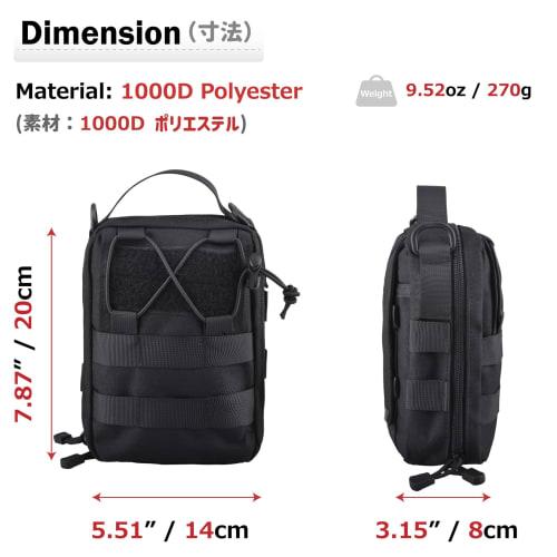 Azarxis Molle Pouch, Molle System Utility Pouch, Airsoft, Medical Pouch, Emergency Preparedness, EDC Pouch, Military, Tactical, Survival, Fishing, Out