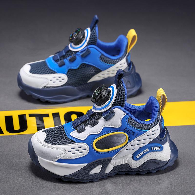 

Girls hollow shoes 2025 summer breathable mesh boys middle and older children single net children primary school children frame shoes 40 сапфировый