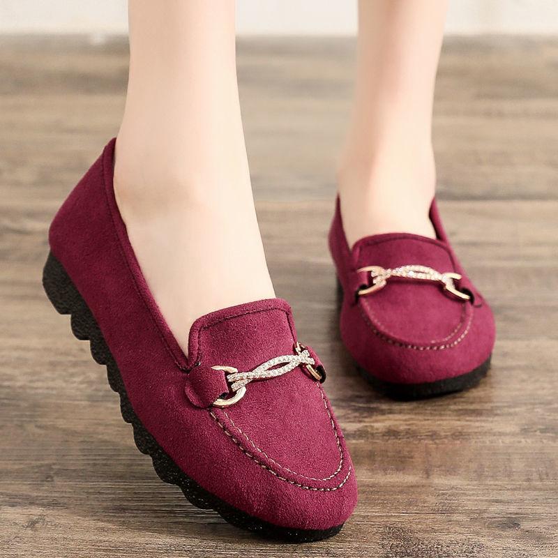 Old Beijing Cloth Shoes Women's Single Shoes Large Size Black Work Shoes Non-slip Soft-soled Maternity Shoes Casual Beanie Shoes Mother Shoes